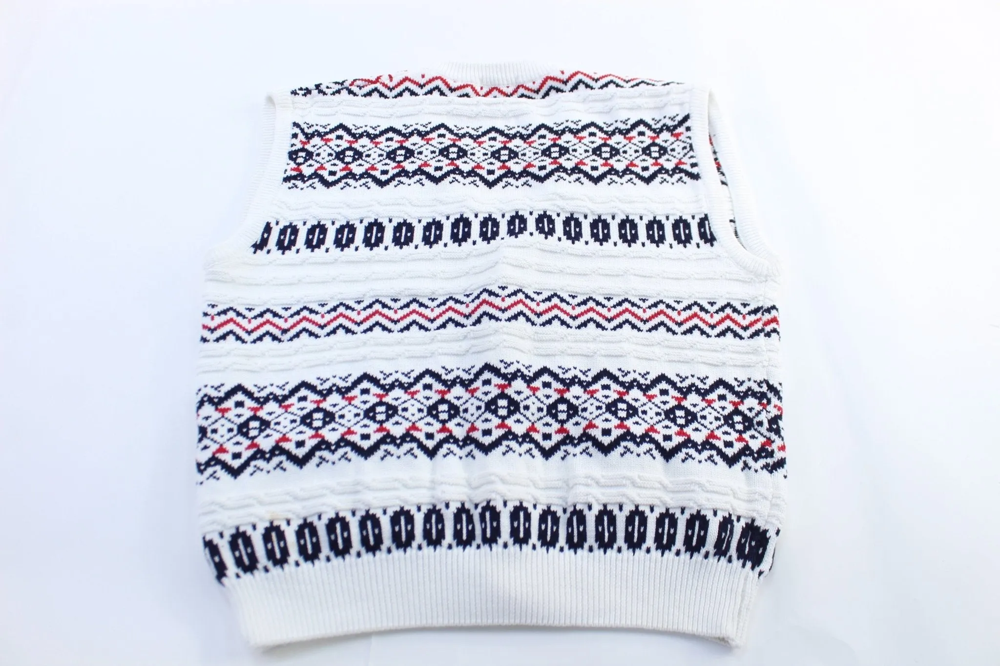 90's Lacoste Knitted Patterned Sweater Vest