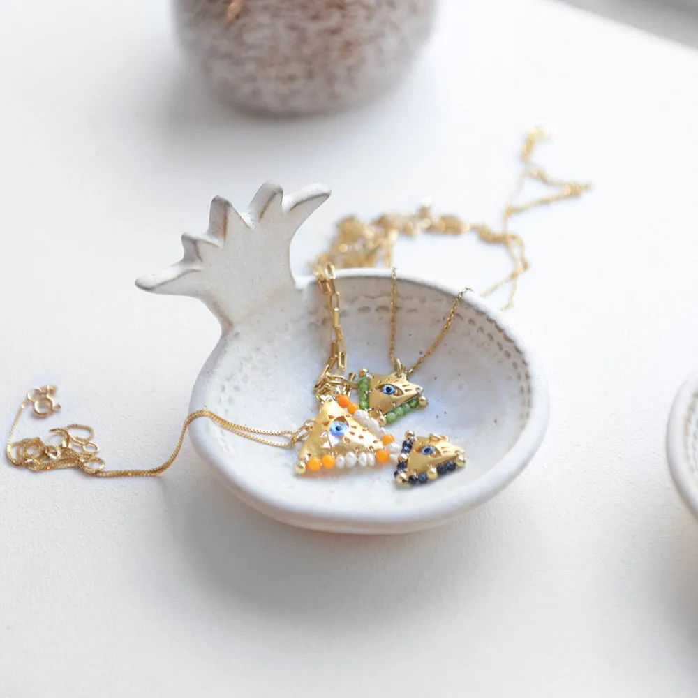 AMAYA Pearl & Yellow Eye Pendant - Baby