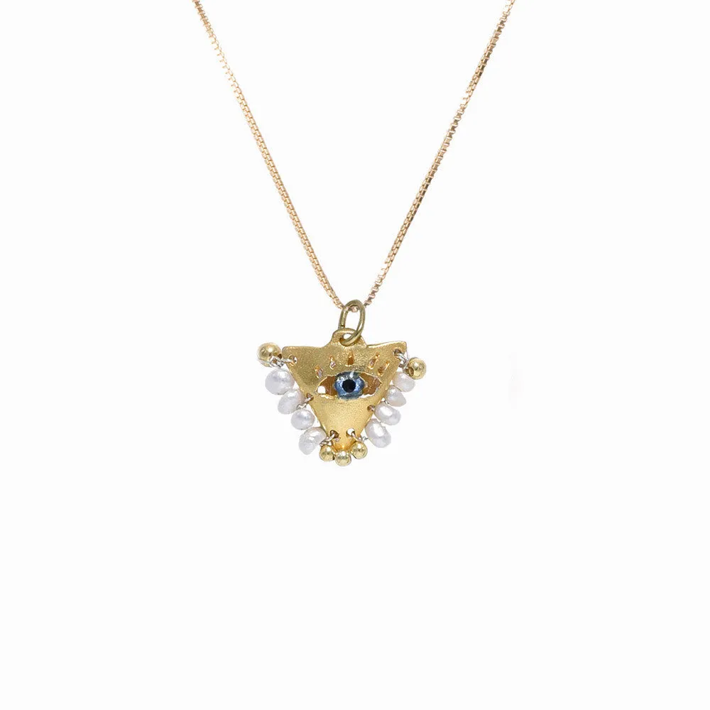AMAYA White Pearl Eye Pendant - Baby