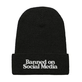 Banned on Social Media Waffle Beanie