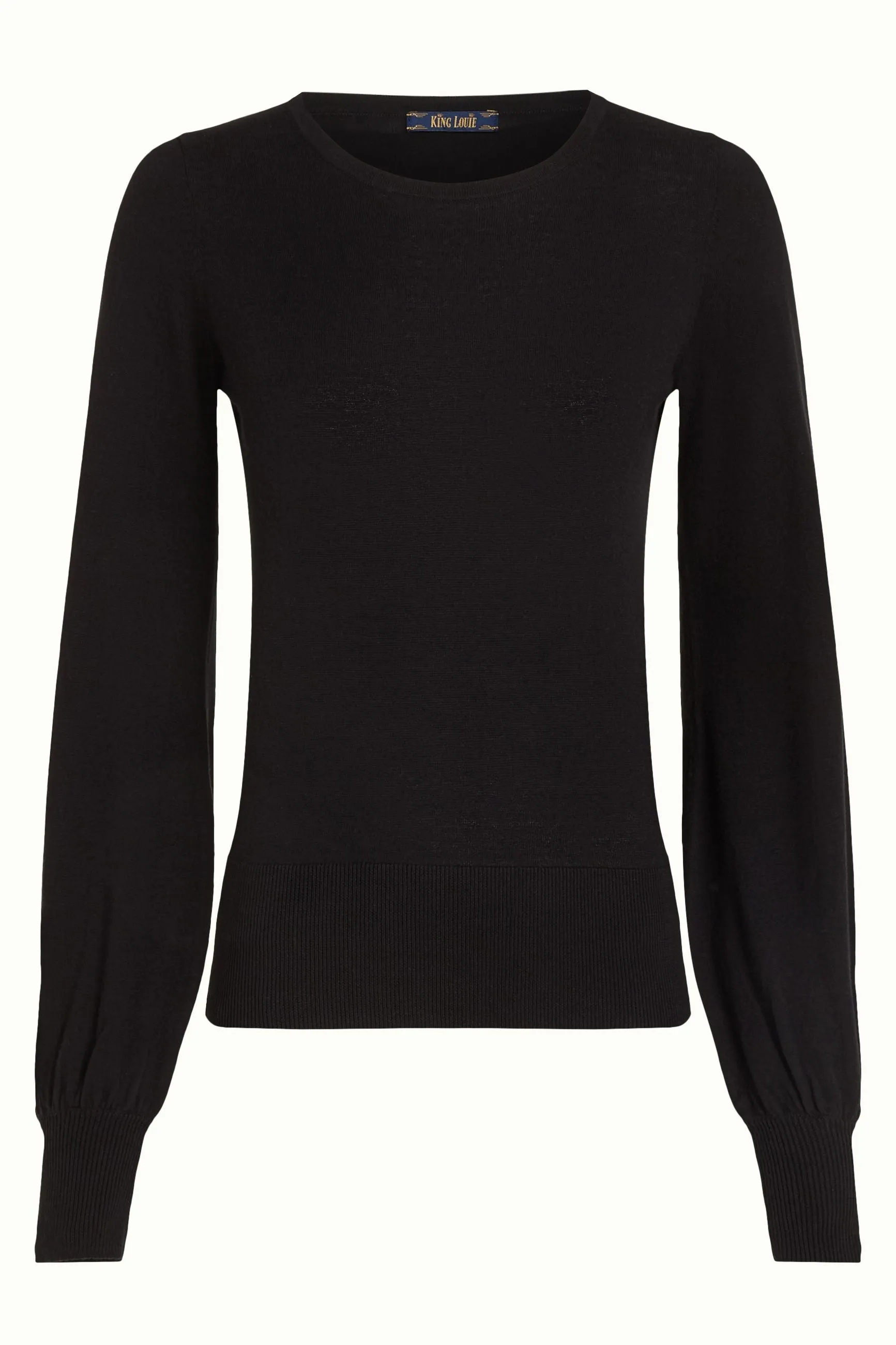 Bell Sleeve Knit Top - Black