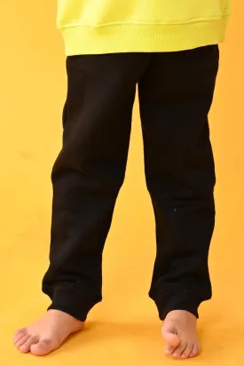 BLACK FLEECE WARM BOYS JOGGER - BLACK