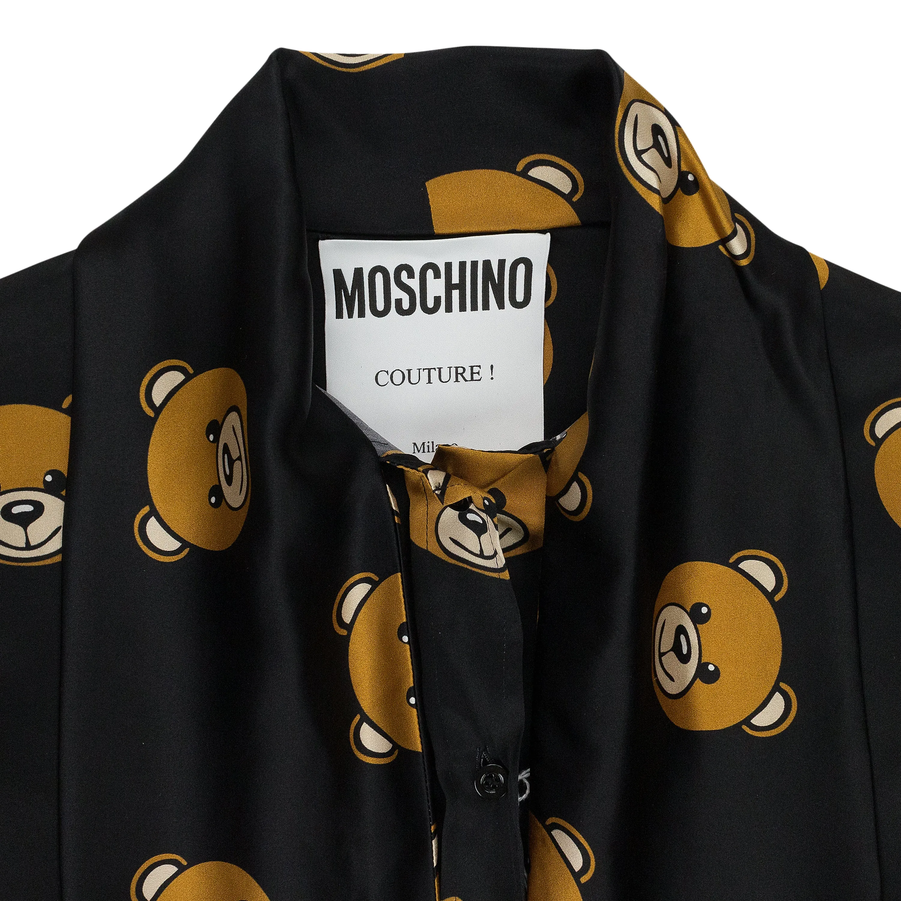 BLACK TEDDY BEAR-PRINT T-SHIRT