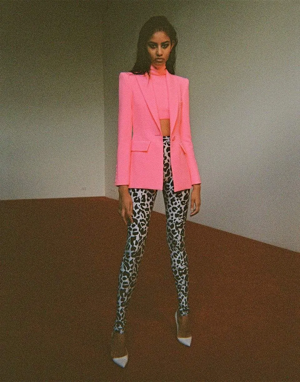 Blake Stretch Crepe Turtleneck Crop Top