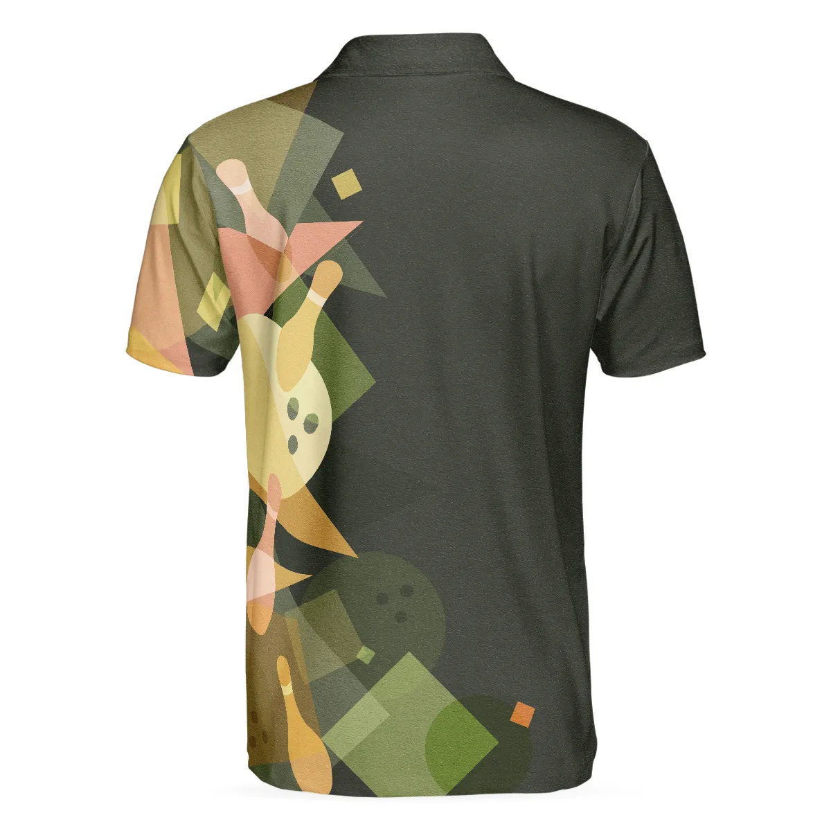 Bowling Men Polo Shirt - Artistic Colorful Bowling Men Polo Shirt - Perfect Gift For Friend, Family, Bowling Lovers