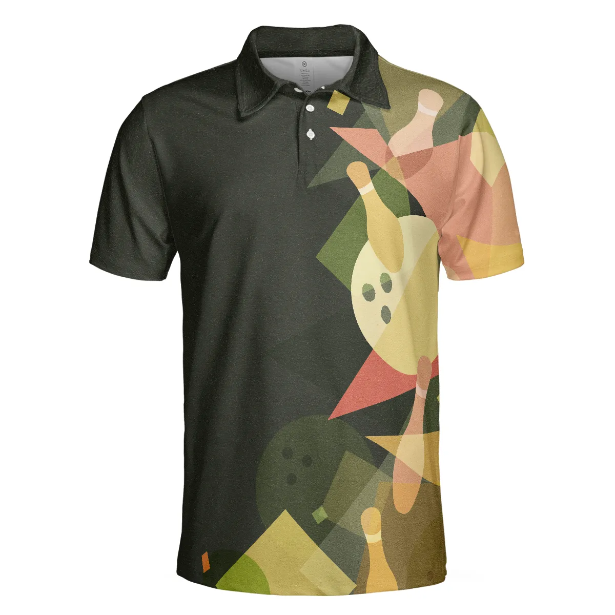 Bowling Men Polo Shirt - Artistic Colorful Bowling Men Polo Shirt - Perfect Gift For Friend, Family, Bowling Lovers