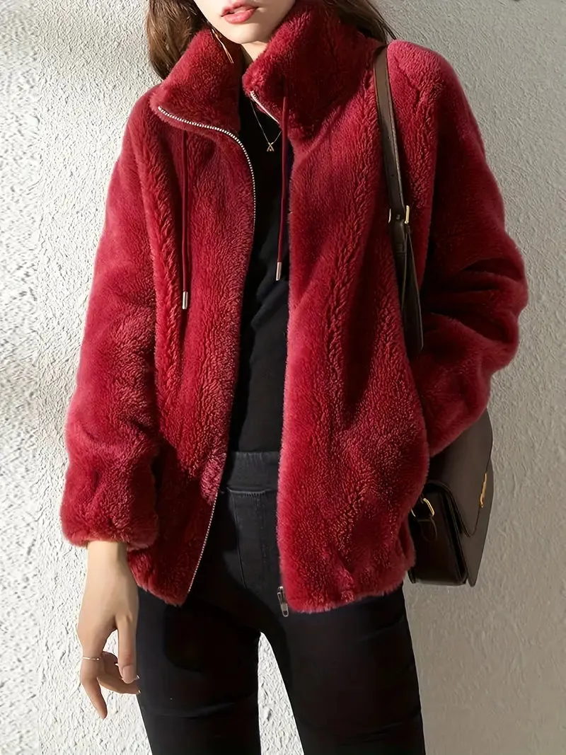 Brit & Boho™ I Sofia Drawstring Teddy Coat