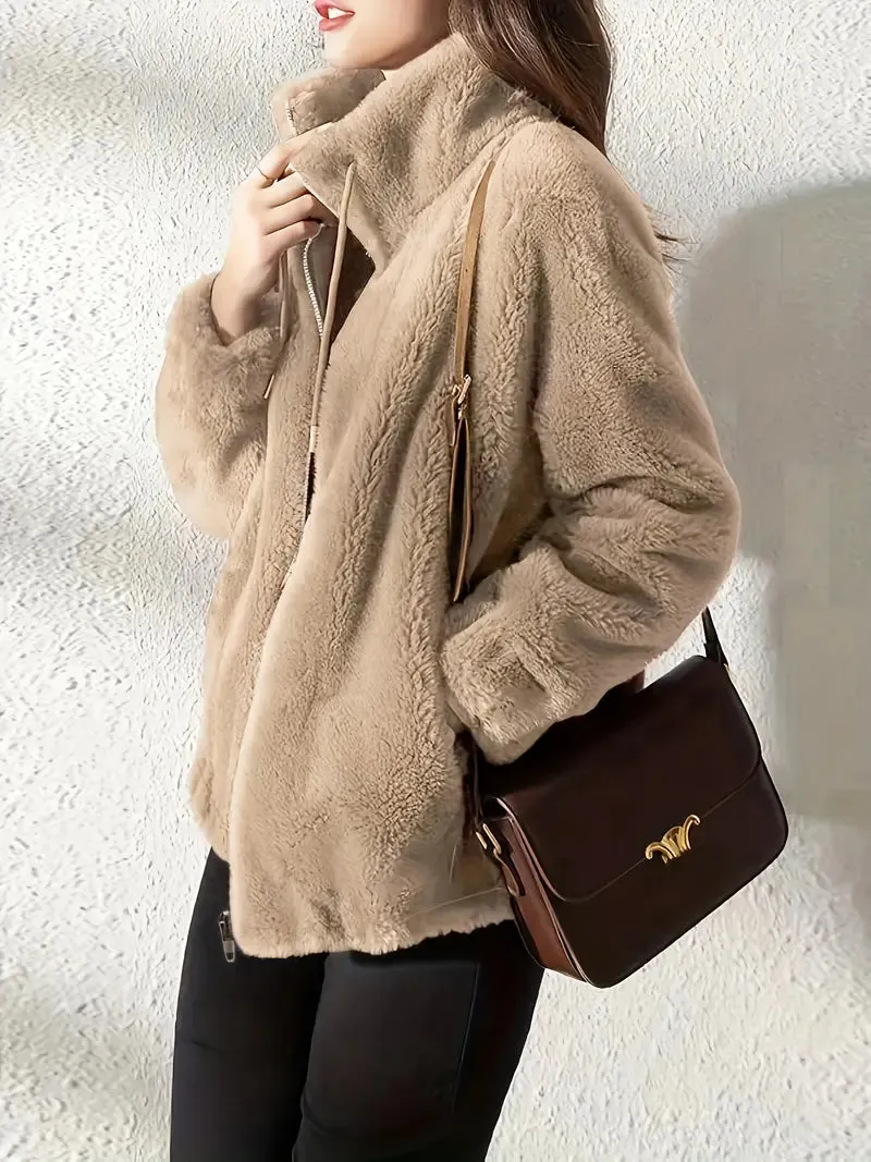 Brit & Boho™ I Sofia Drawstring Teddy Coat