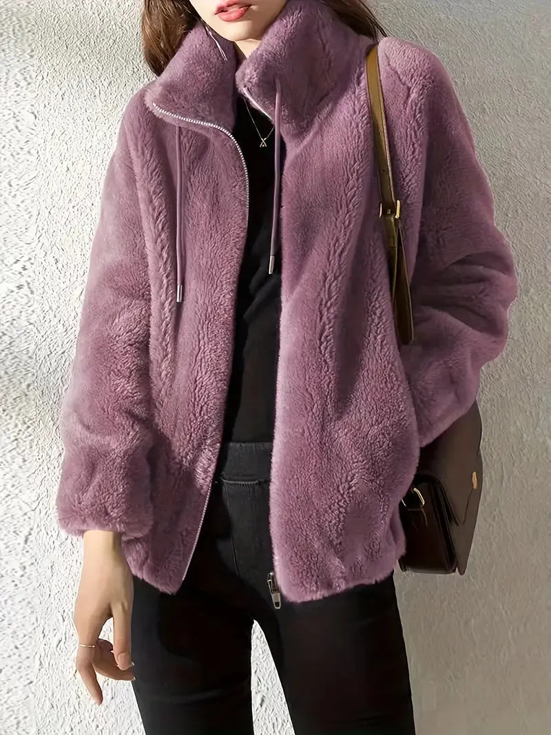 Brit & Boho™ I Sofia Drawstring Teddy Coat