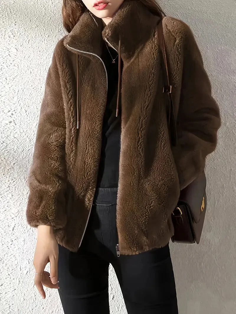 Brit & Boho™ I Sofia Drawstring Teddy Coat