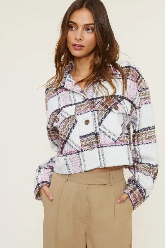 Cara Plaid Cropped Jacket