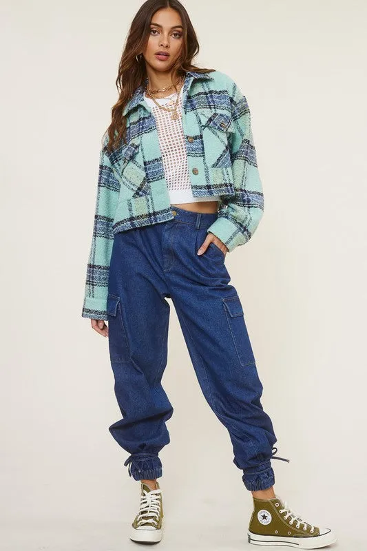 Cara Plaid Cropped Jacket