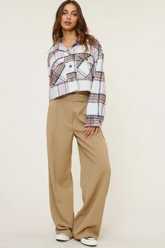 Cara Plaid Cropped Jacket