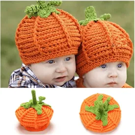 Crochet Newborn Baby Pumpkin Hat