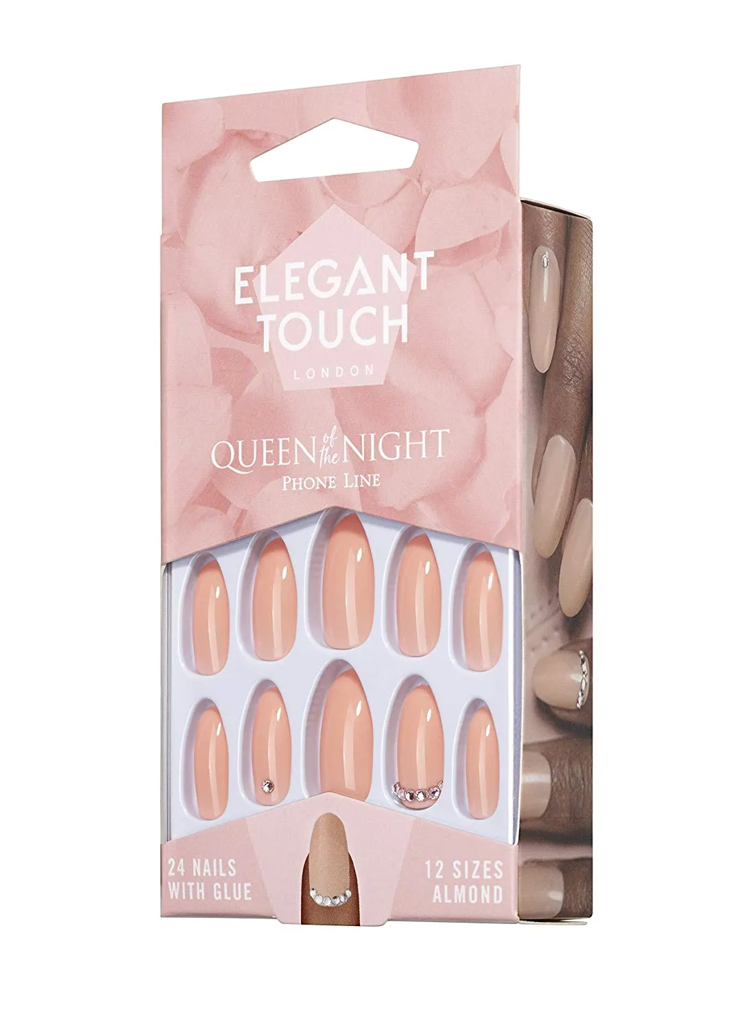 Elegant Touch Queen Of The Night False Nail - Phone Line