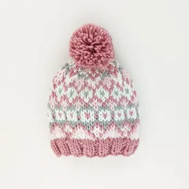 Fairisle Rosy Beanie Hat for Baby & Kids