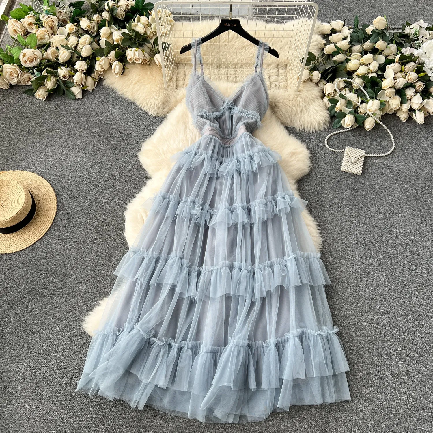 Fairy Layered Mesh Slip Dress