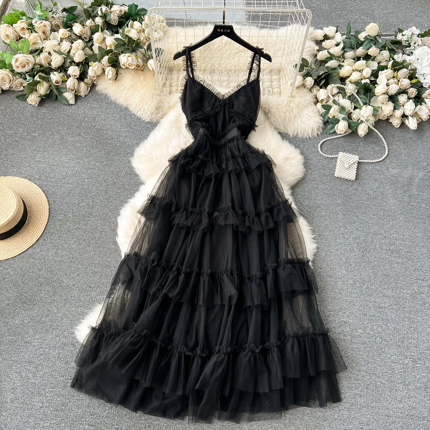 Fairy Layered Mesh Slip Dress
