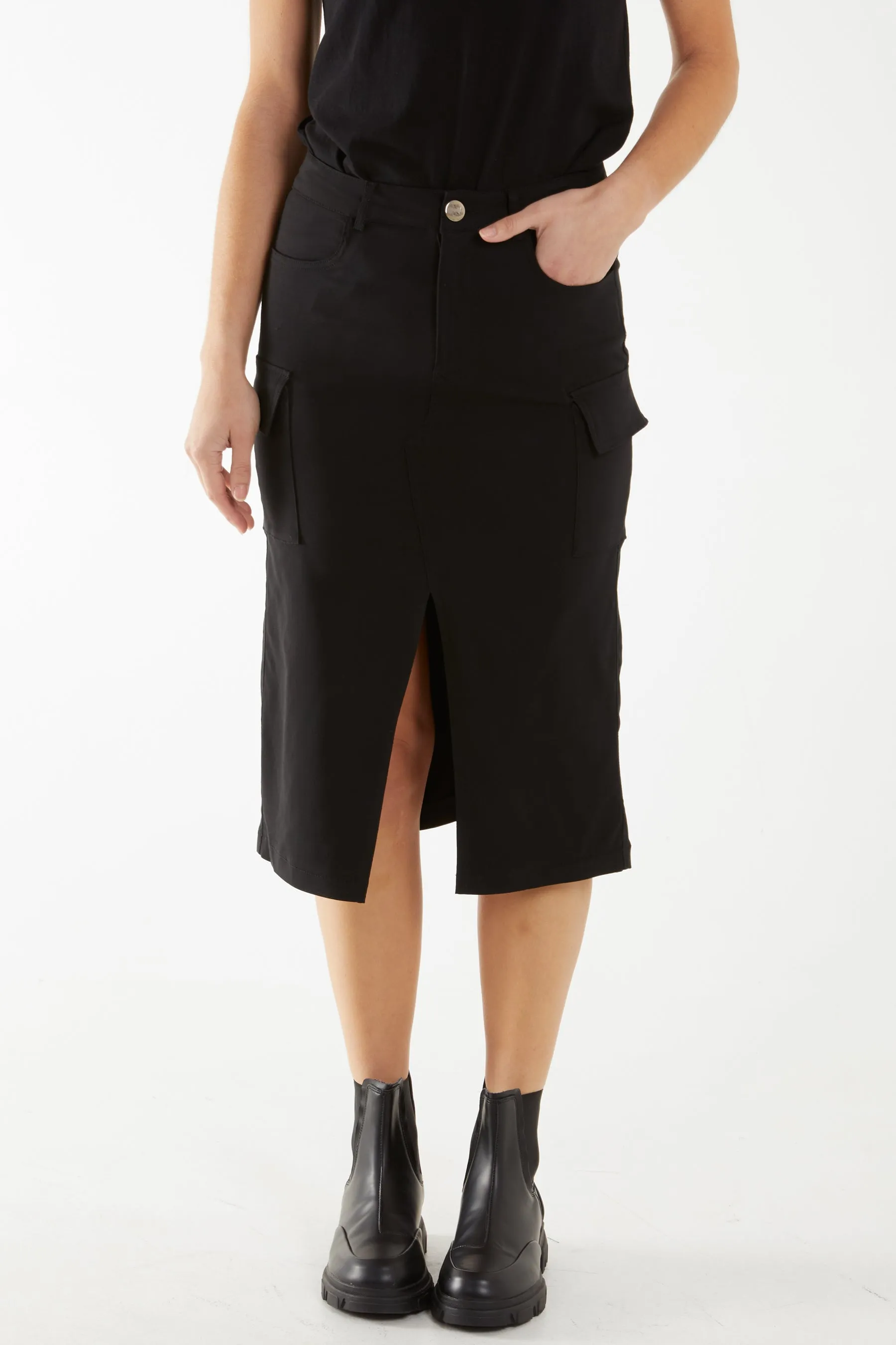 Four Pocket Midi Skirt