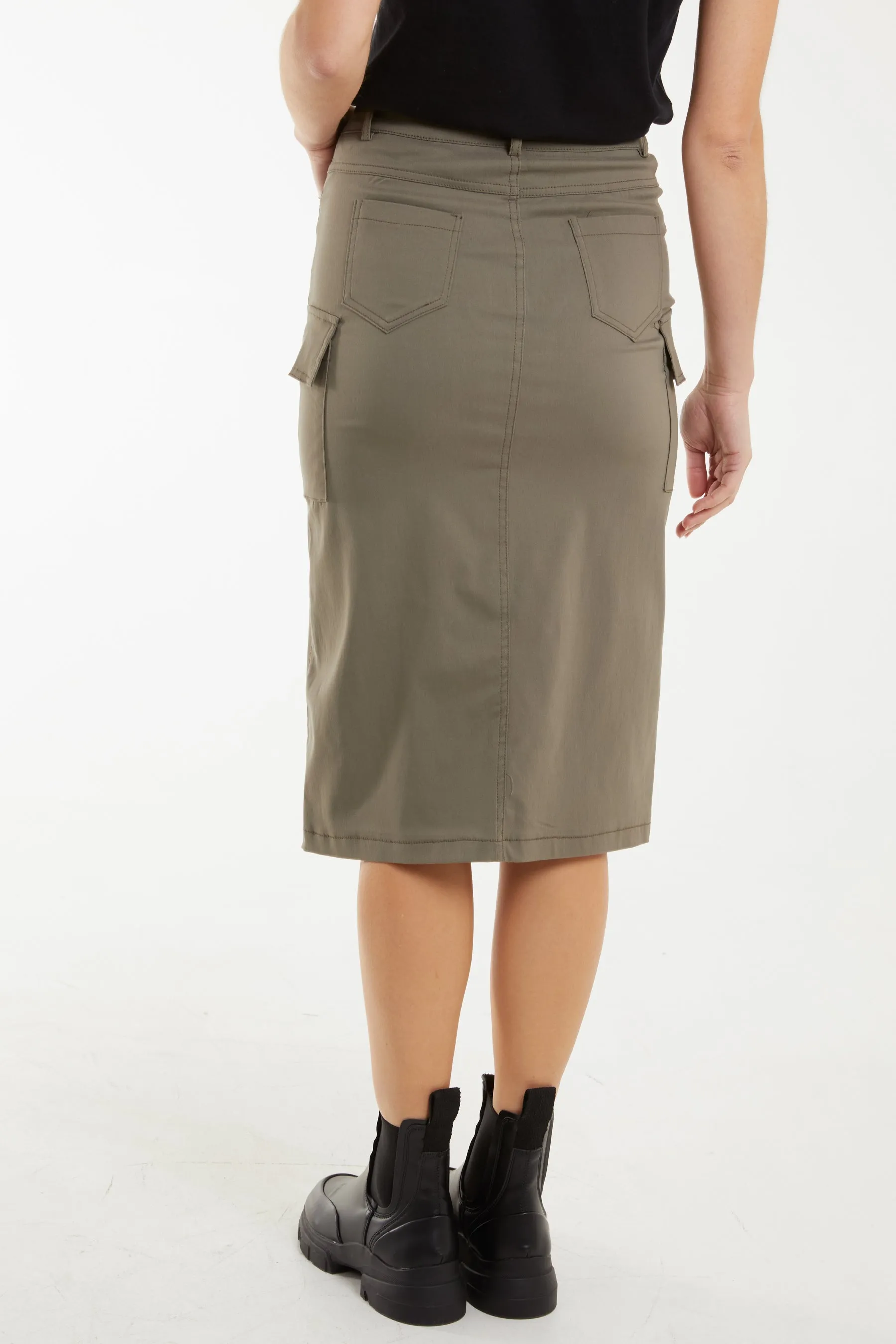 Four Pocket Midi Skirt