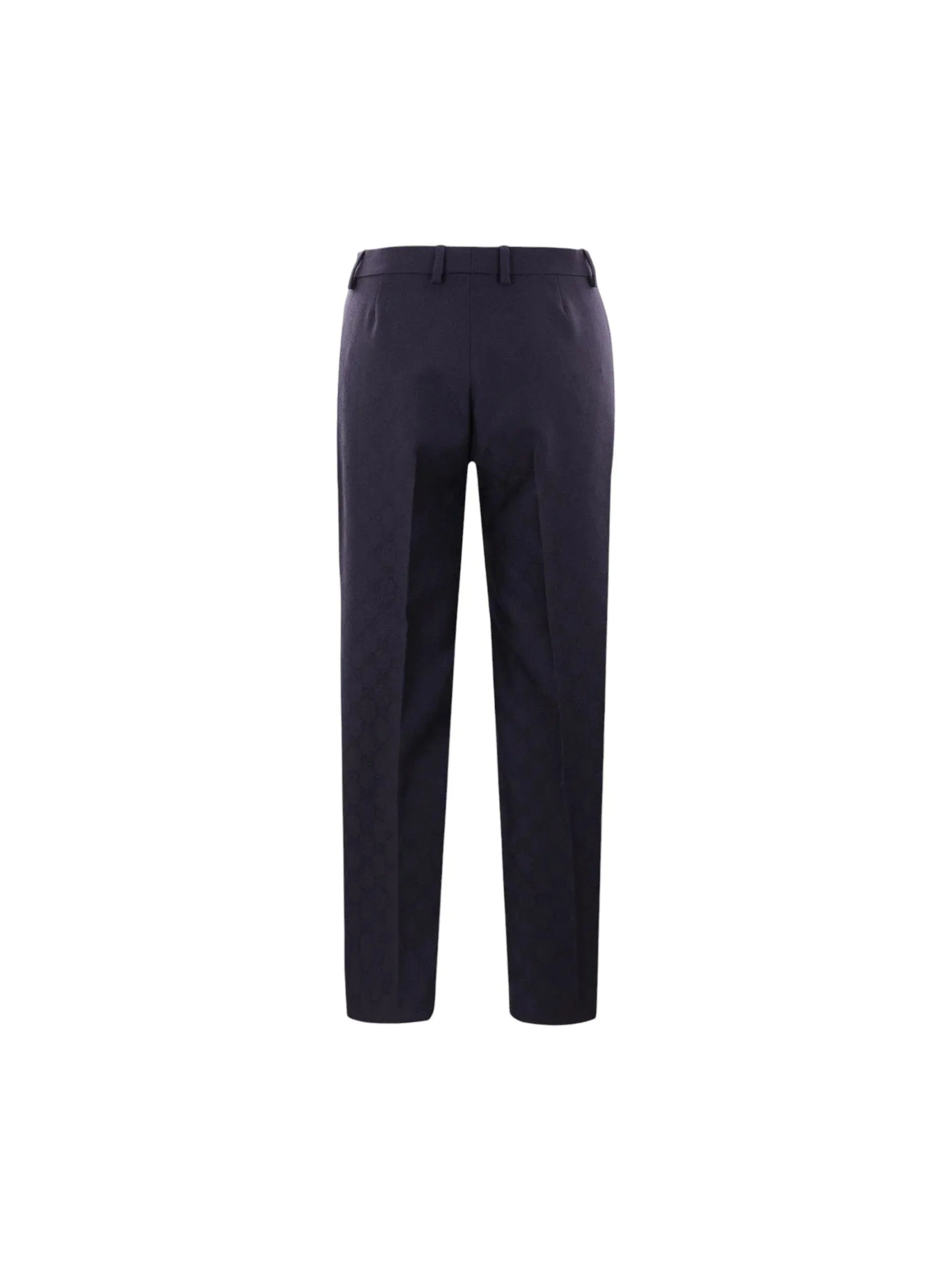 GG Pattern Wool Trousers