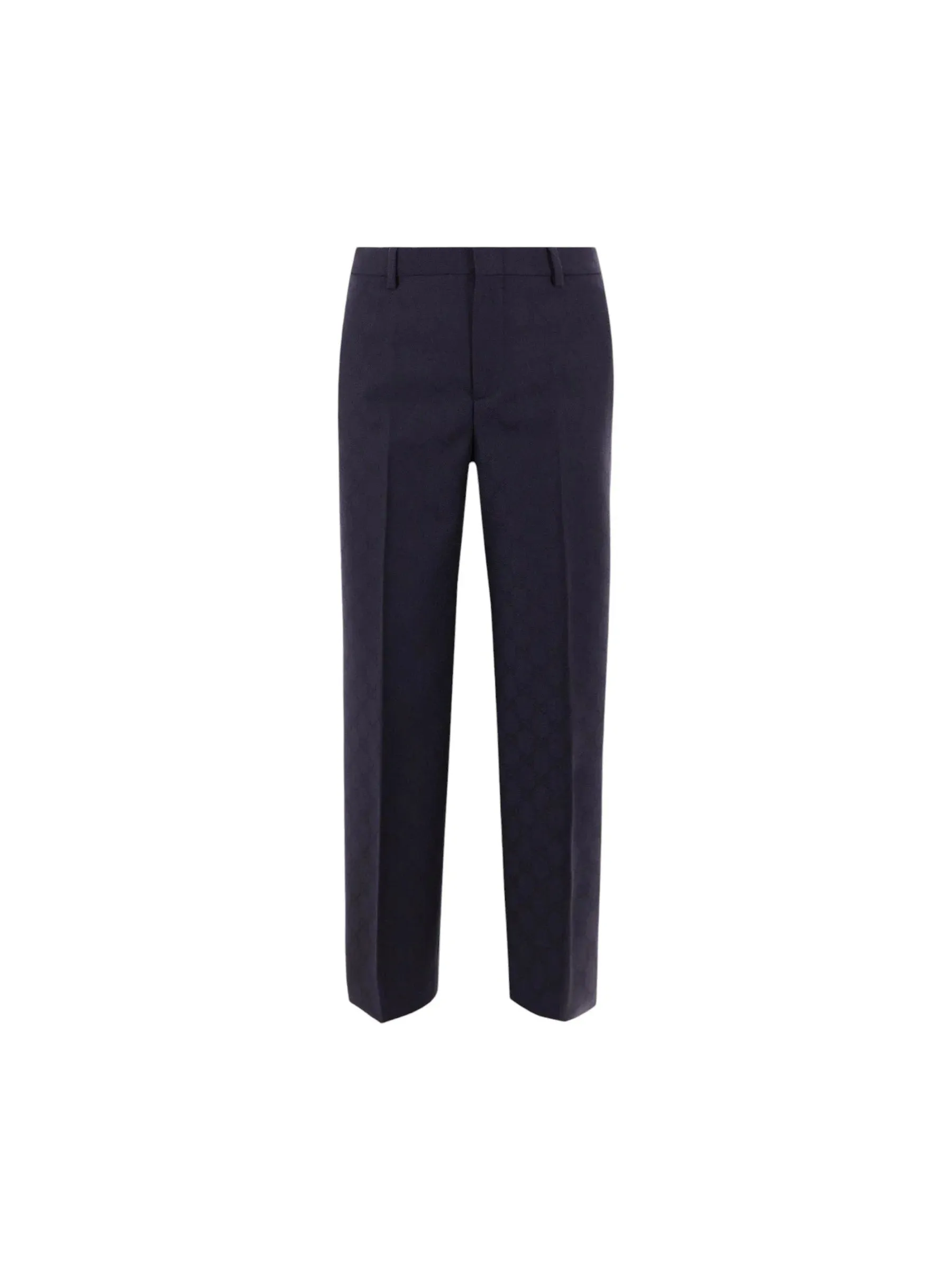 GG Pattern Wool Trousers