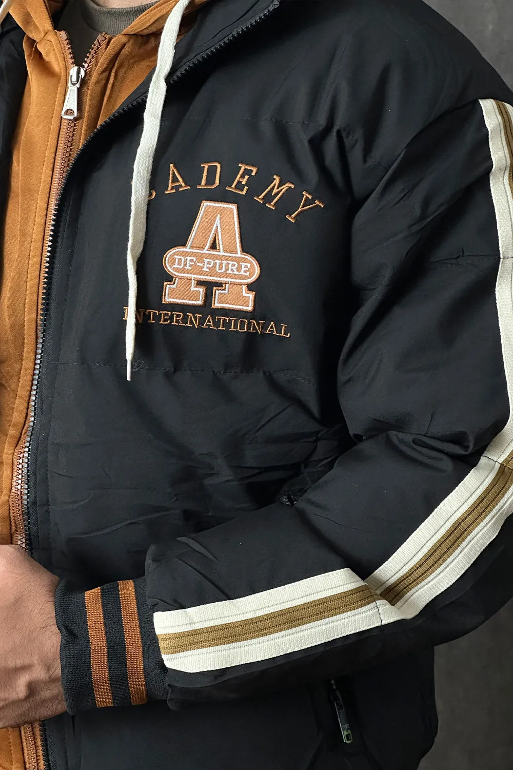 Groovy Dual Zip Hooded Puffer Jacket - 1124110