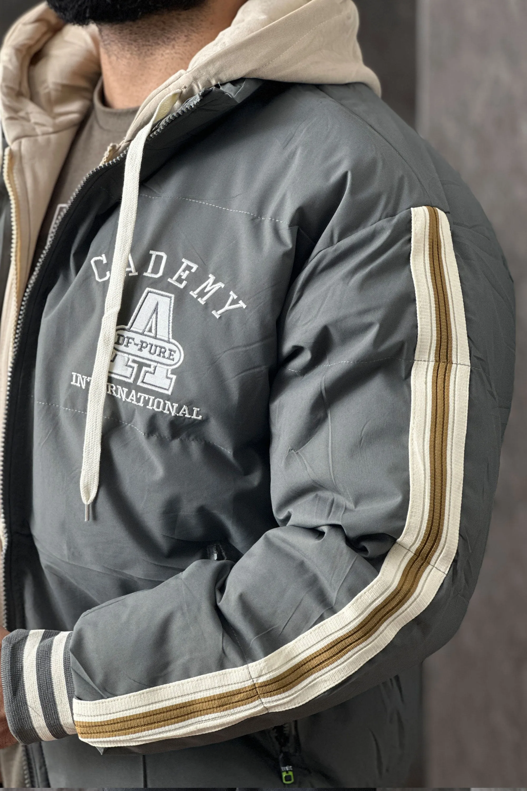 Groovy Dual Zip Hooded Puffer Jacket - 1124110