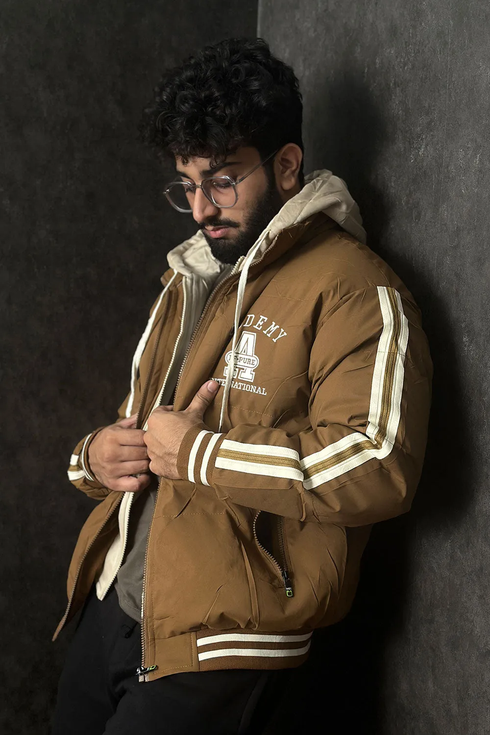 Groovy Dual Zip Hooded Puffer Jacket - 1124110