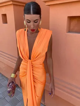 Isabella | Elegant Flowing V-Neck Dress