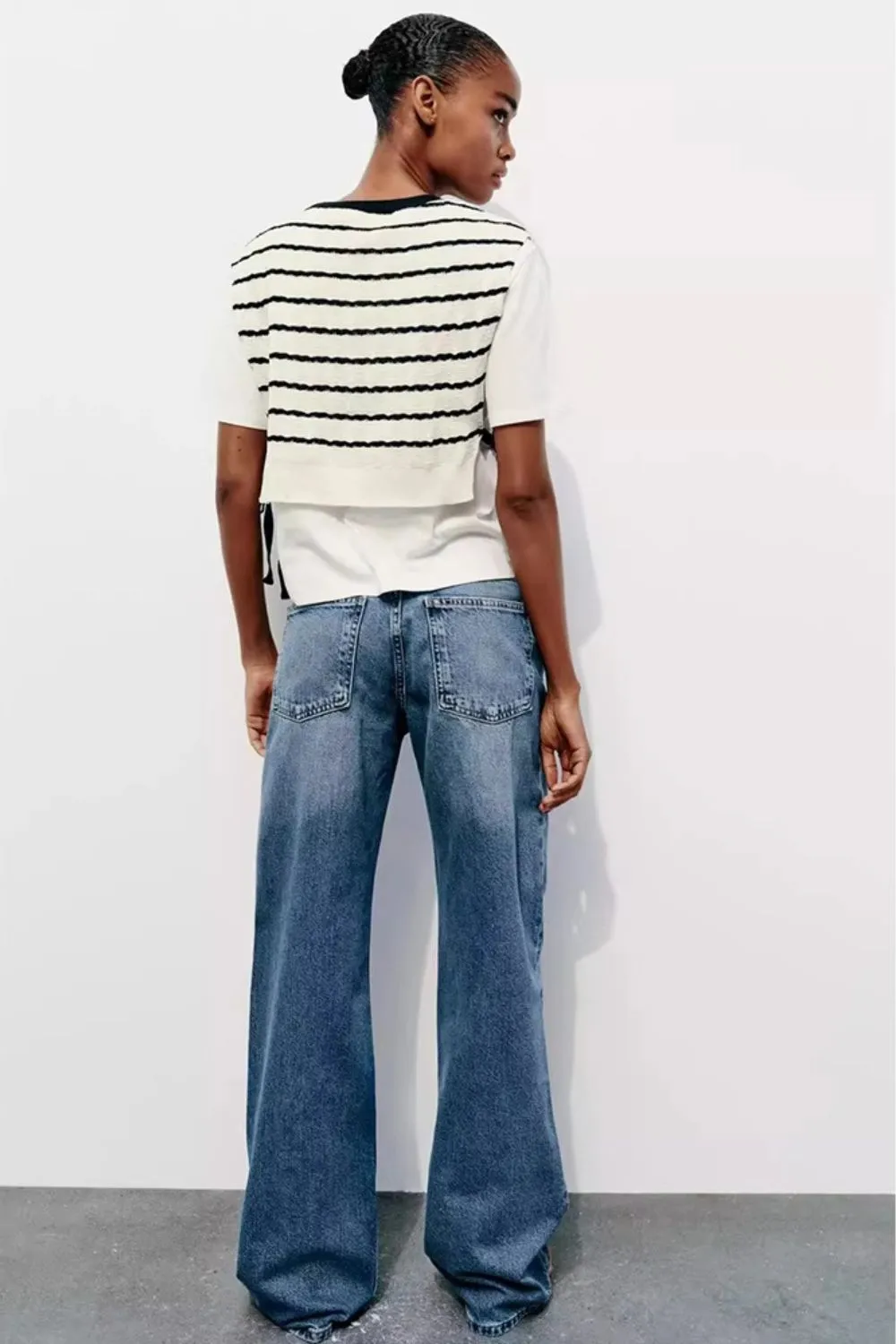 'Isabelle‘ Knitted Patchwork Faux Two-piece
