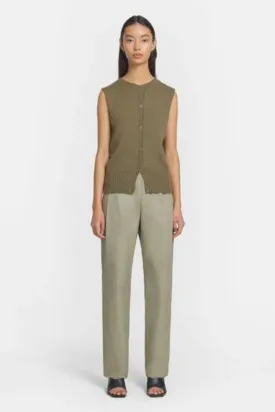 Julian Vest Merino Wool Khaki Marle