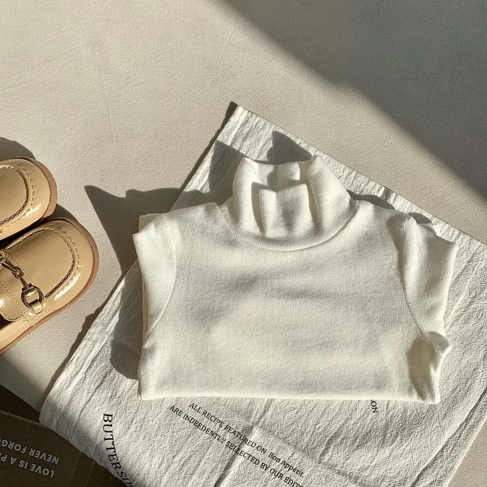 Livia Thickened Half Turtleneck Long Sleeve Top