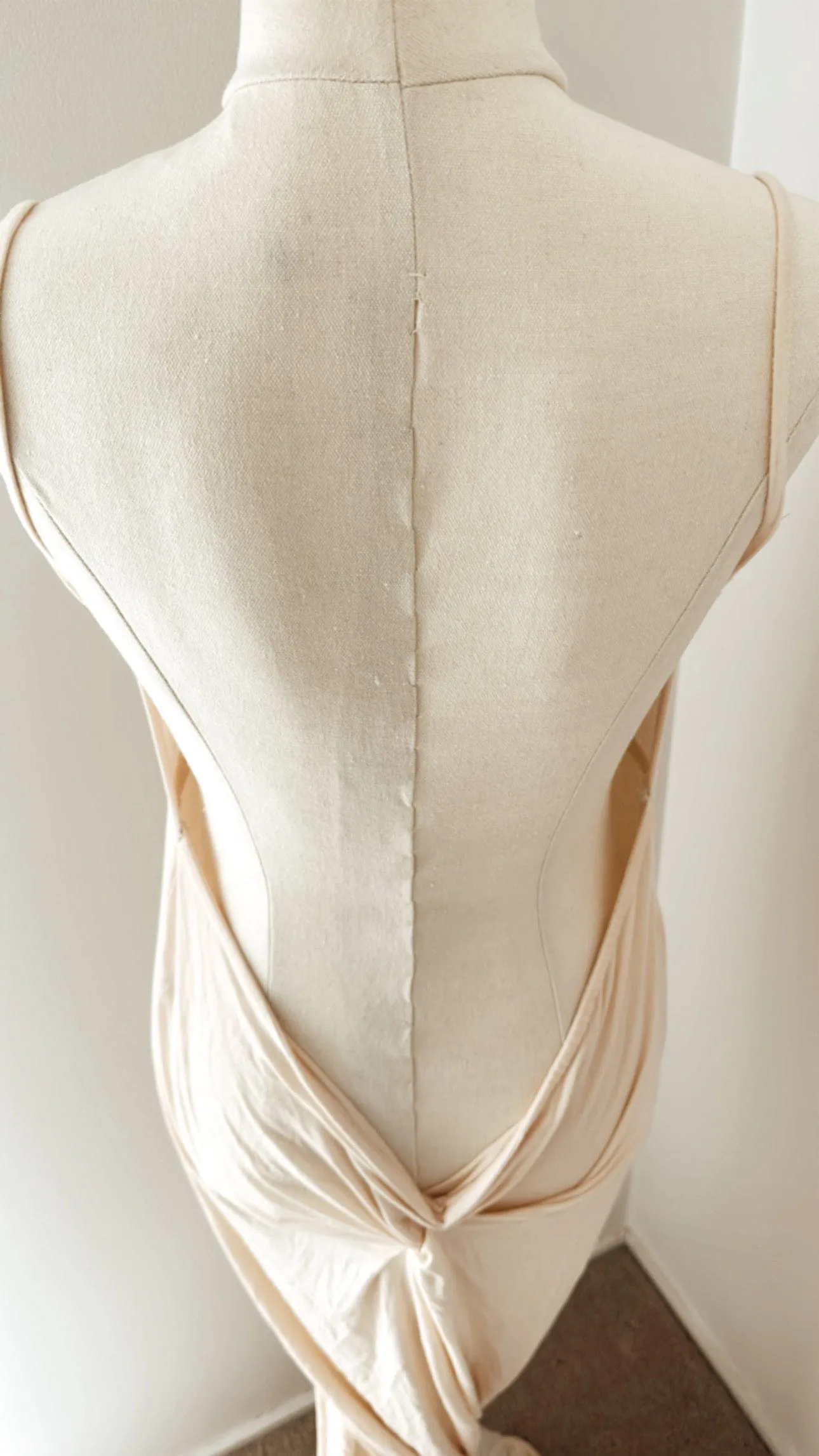 Long Cream Side Split Slip