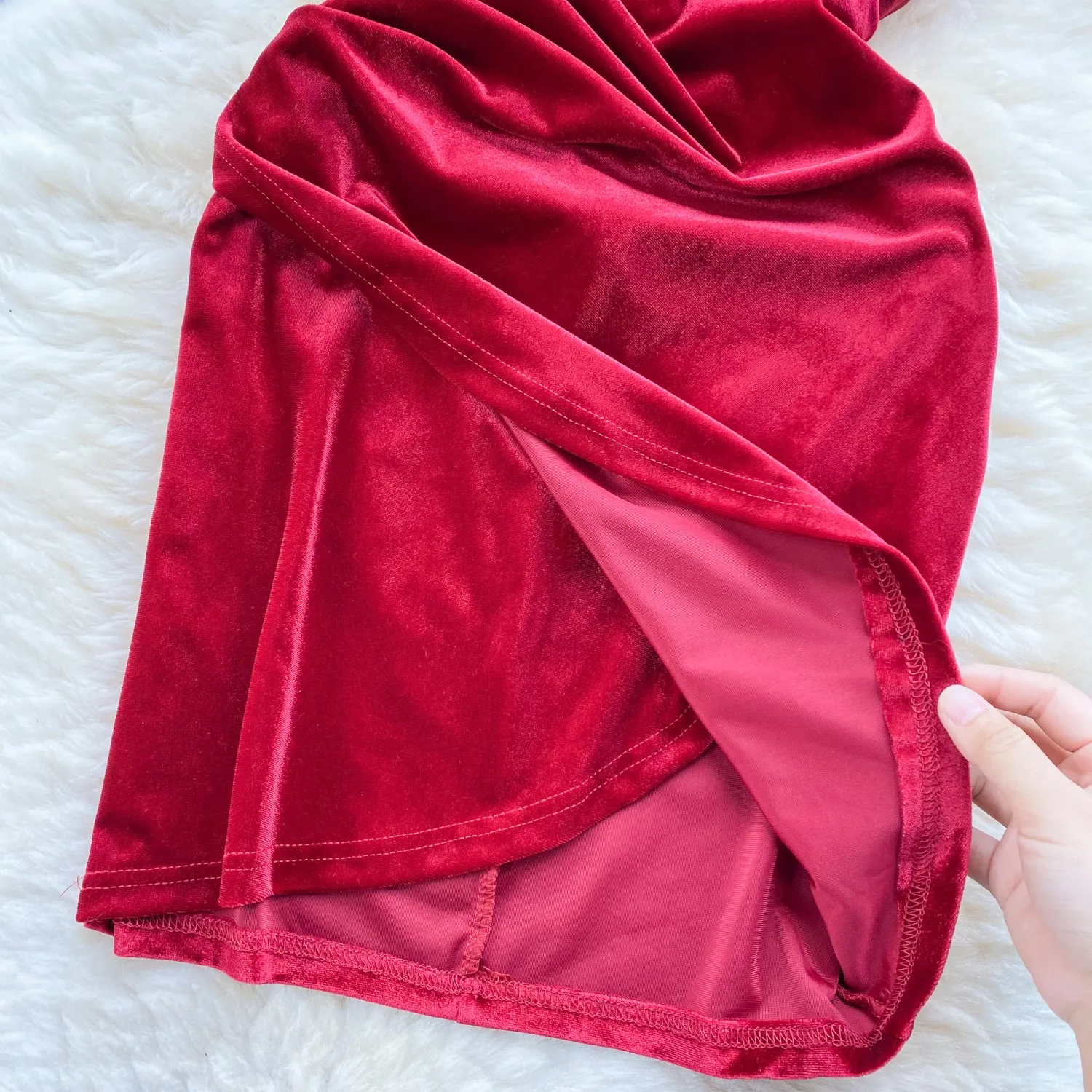 Mesh Patchwork Hip-wrapping Slip Dress