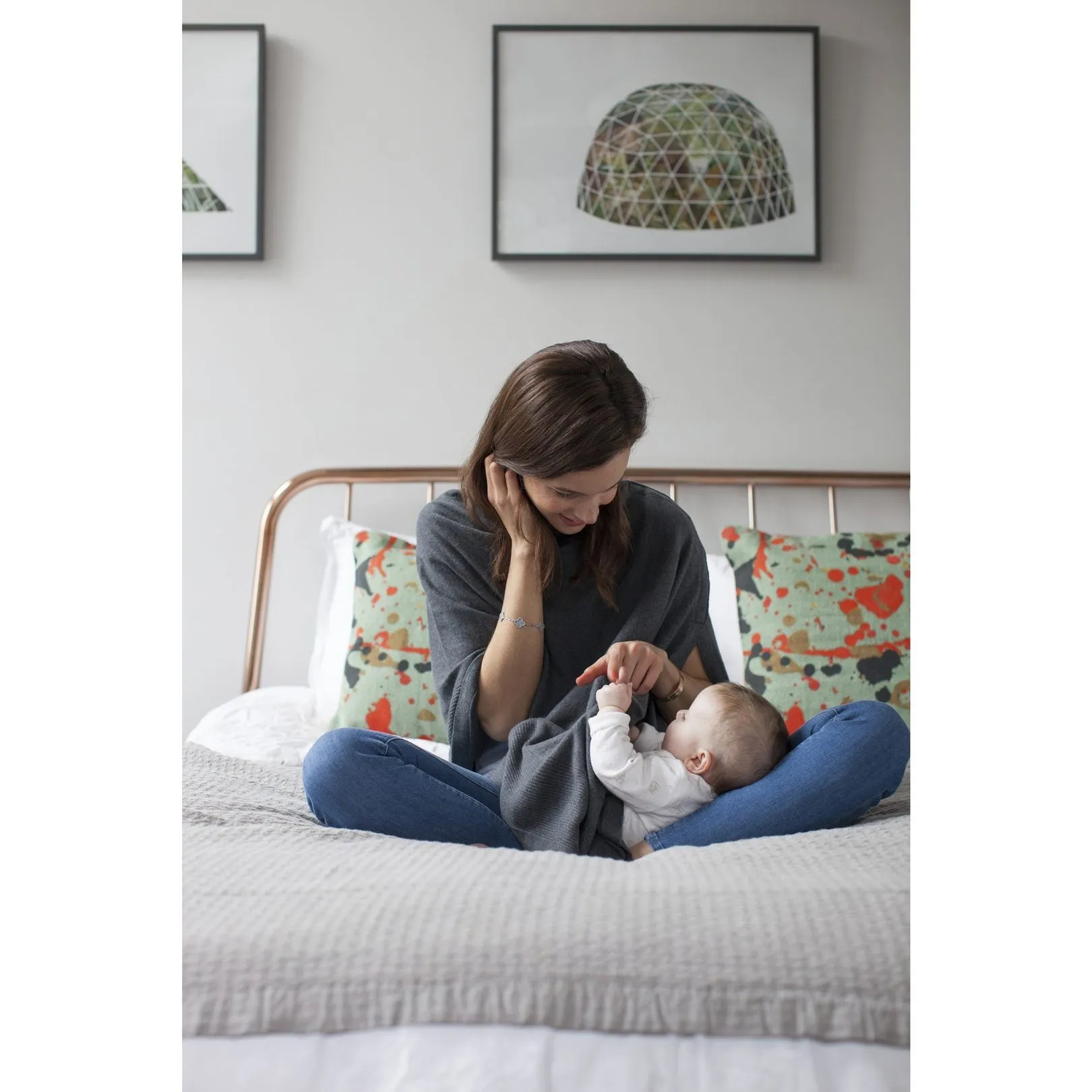 Mother's Cocoon Nursing Scarf/Shawl - Charcoal by Storksak