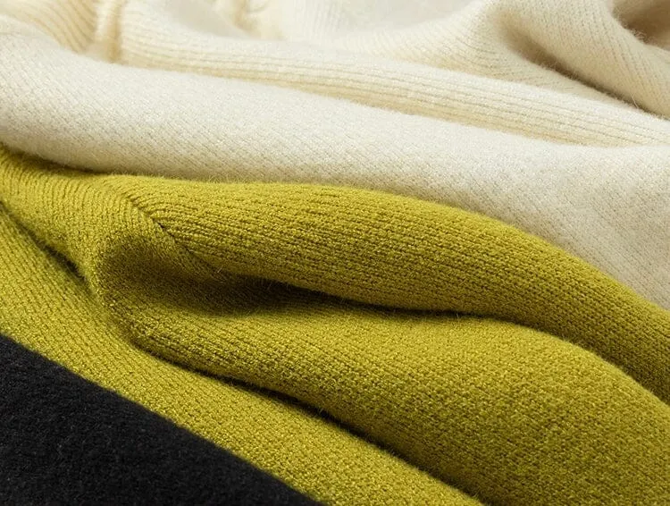 Nidali Solid Color Half Turtleneck Winter Plush Sweater