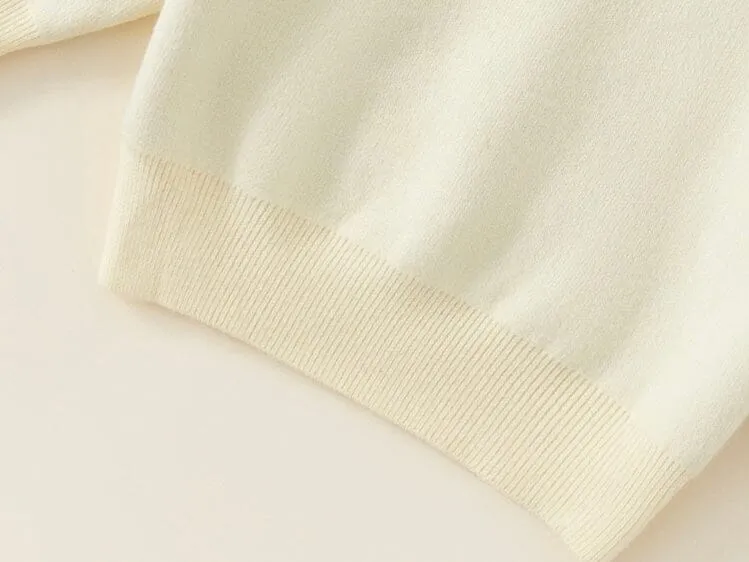 Nidali Solid Color Half Turtleneck Winter Plush Sweater