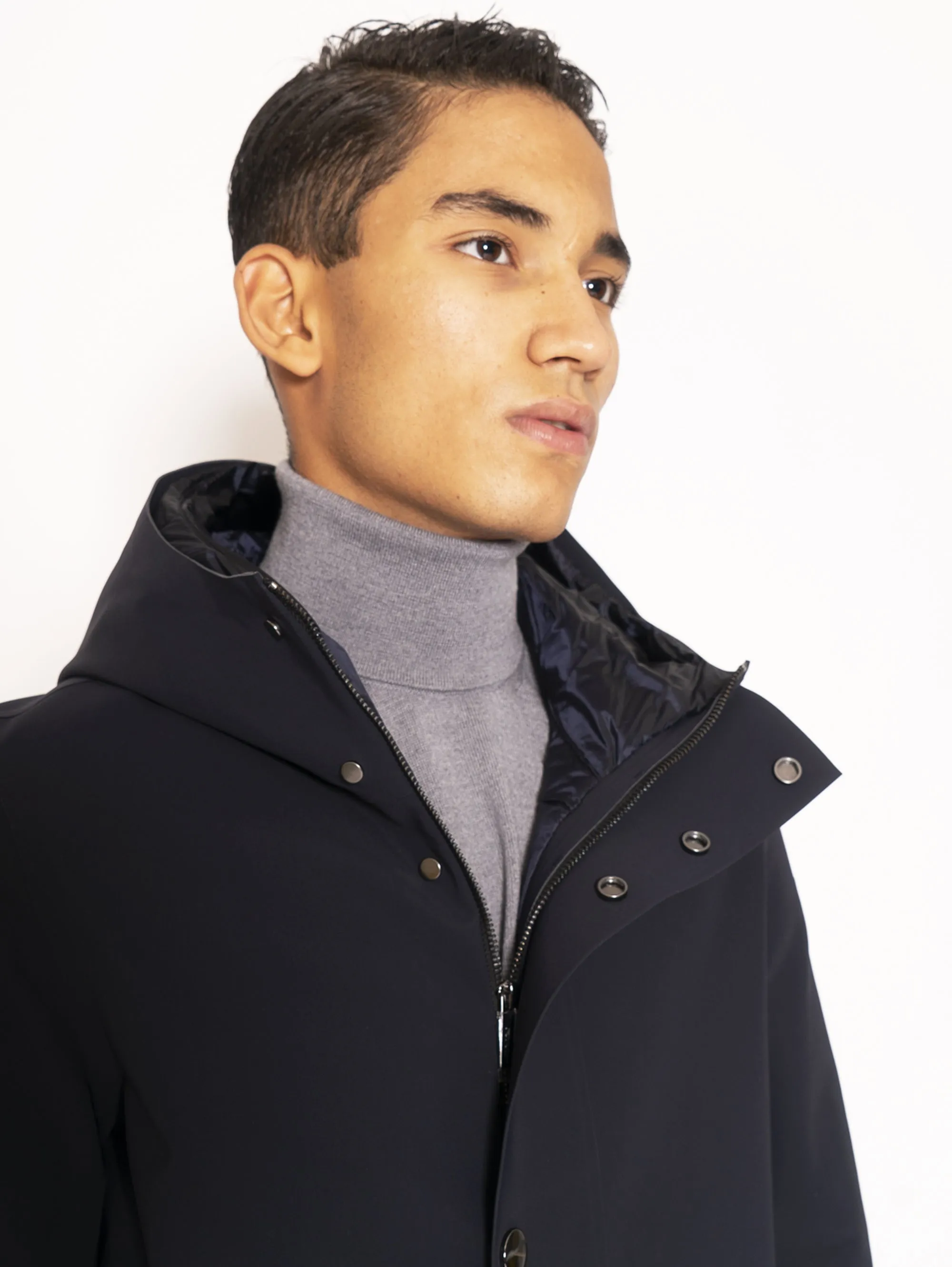 Parka Taglio Laser - Blu