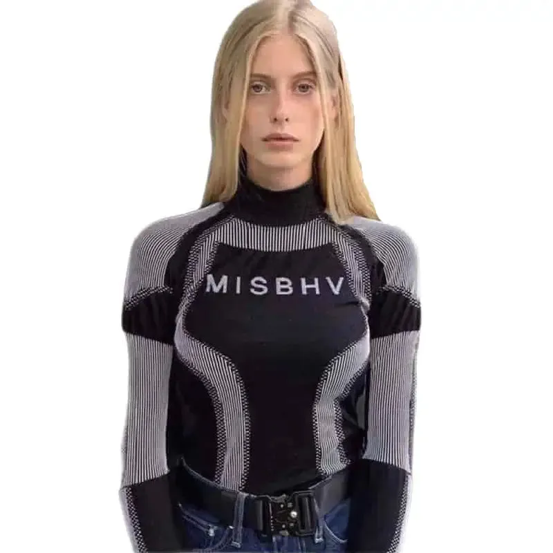 Plain Knitted Turtleneck Long Sleeve Sweater