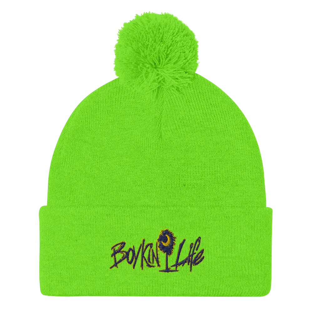 Pom-Pom Boykin Beanie