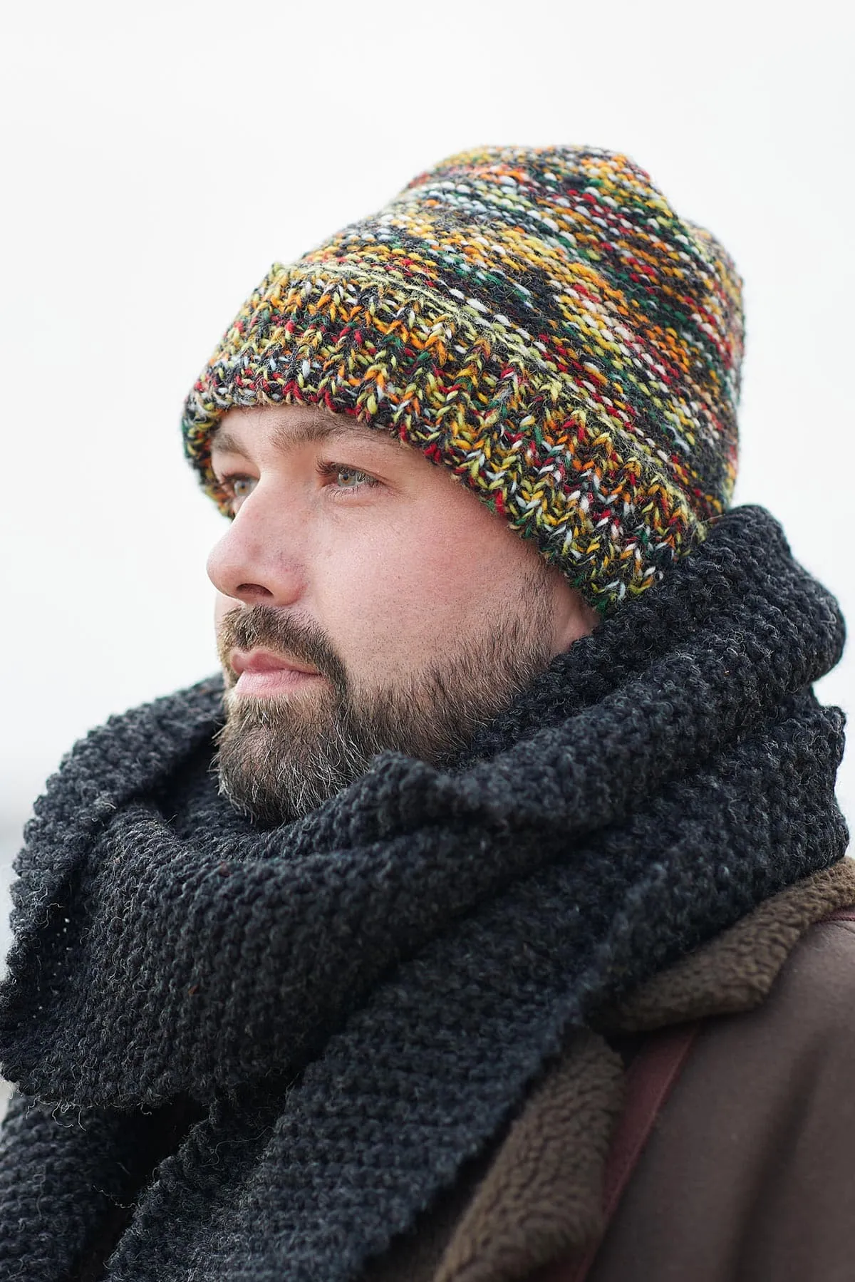 Pranit Unisex Reversible Beanie Hat Repurposed Wool