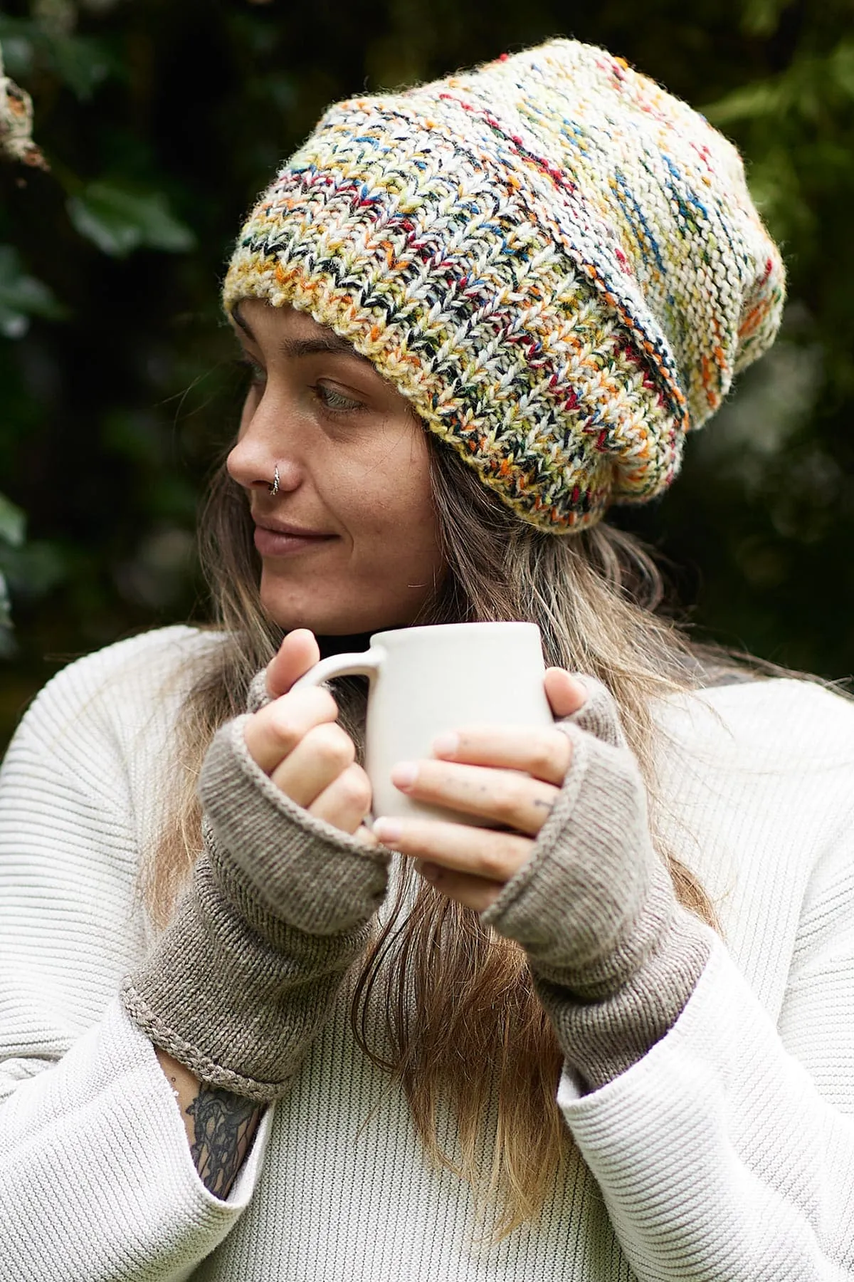 Pranit Unisex Reversible Beanie Hat Repurposed Wool