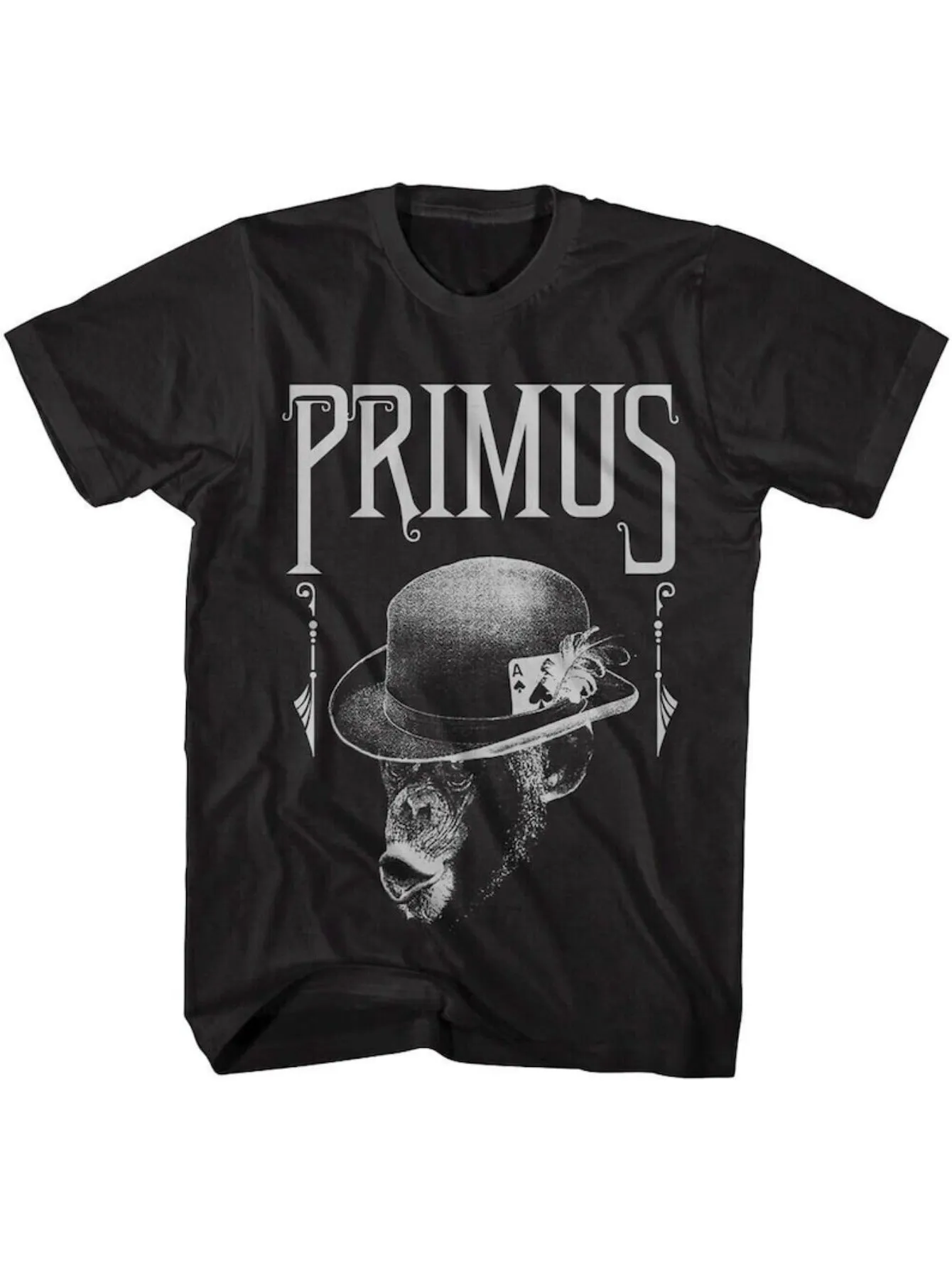 Primus Band Fancy Monkey Graphic T-Shirt – 100% Cotton, Loose Fit Crew Neck Tee for Adults