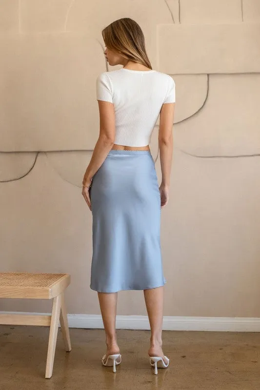Satin Side Mini Skirt