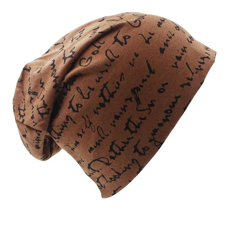 SCRIPTED Slouchy Beanie – Soft Knit, Handwritten Print