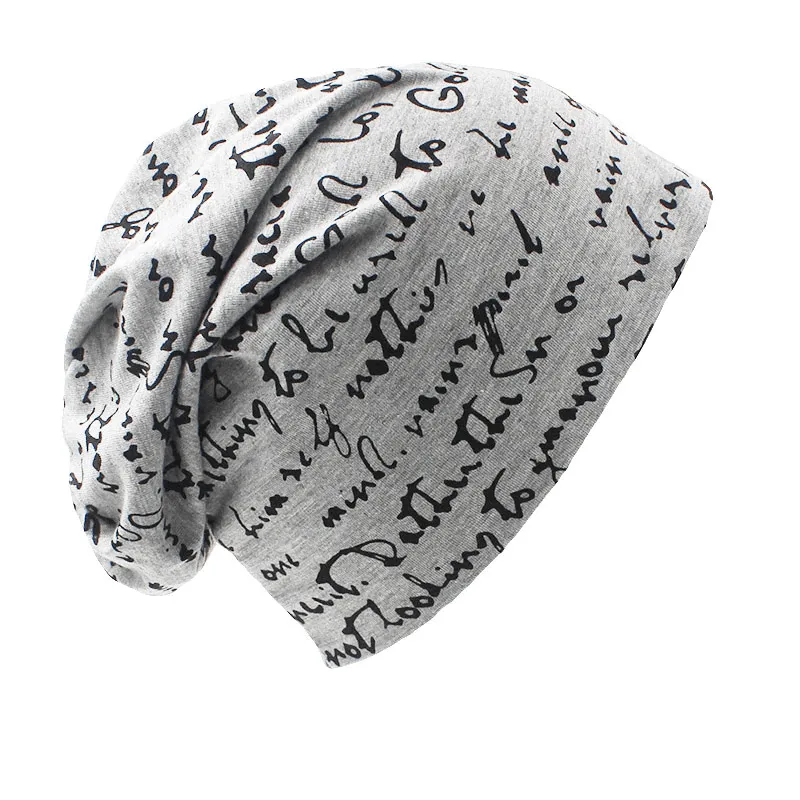 SCRIPTED Slouchy Beanie – Soft Knit, Handwritten Print