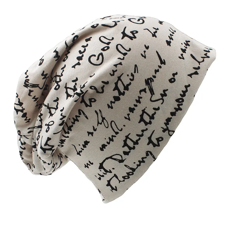 SCRIPTED Slouchy Beanie – Soft Knit, Handwritten Print