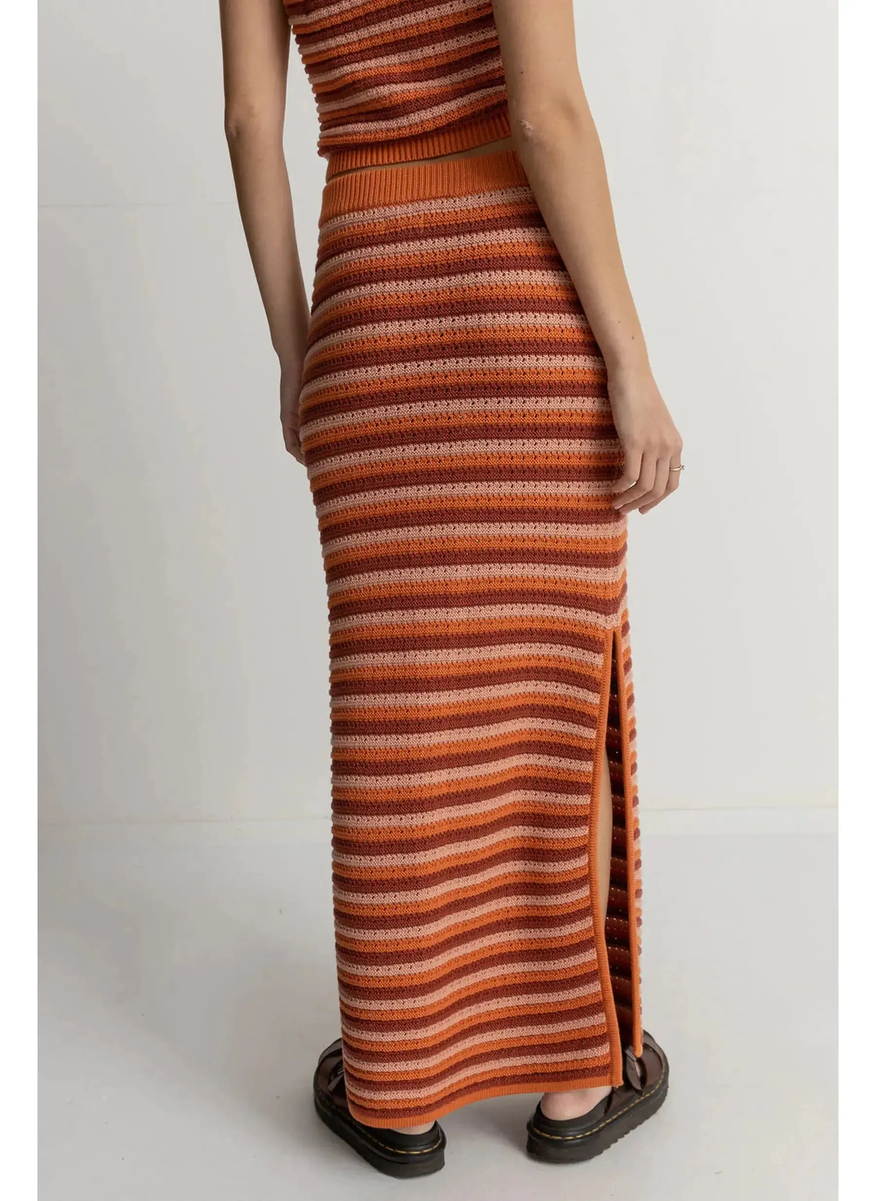 Spirit Knit Stripe Midi Skirt