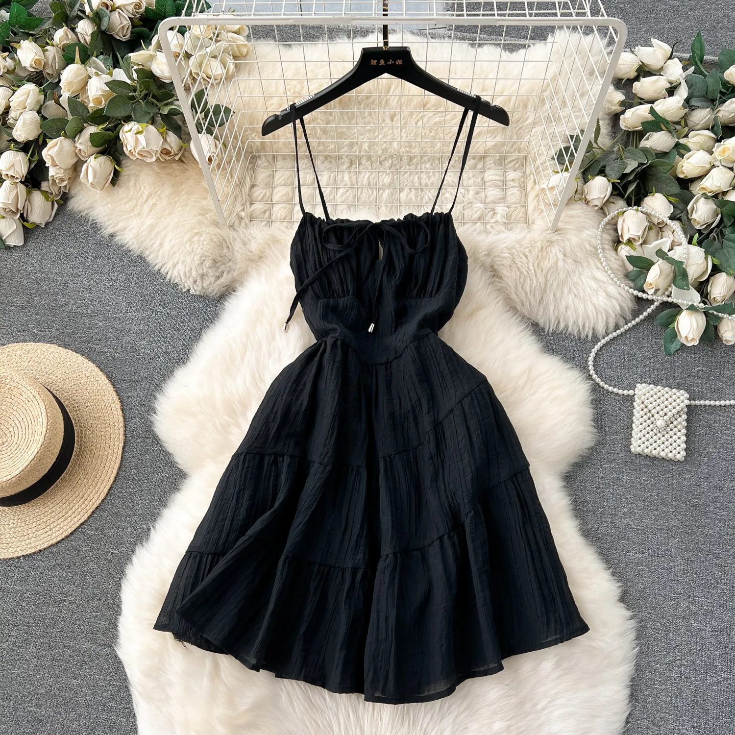 Sweetie Bow-tie Elastic Slip Dress